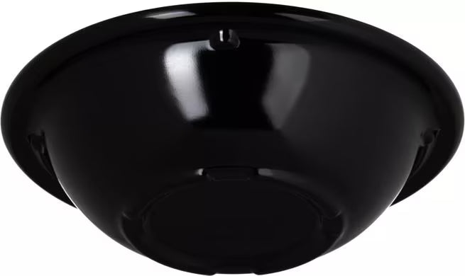 Serve fruit, desserts, and side dishes with confidence using the KL80503 Black Melamine Rimmed Fruit Bowl. This 4.75 oz break resistant bowl is ideal for restaurants, cafeterias, catering services, and home dining.