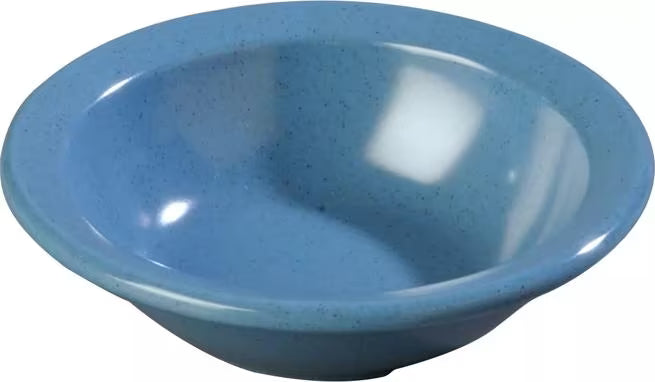Serve fruit, desserts, and side dishes with confidence using the KL92892 Sandshade Melamine Rimmed Fruit Bowl. This 4.75 oz dishwasher safe, break resistant bowl is ideal for restaurants, cafeterias, catering services, and home dining.