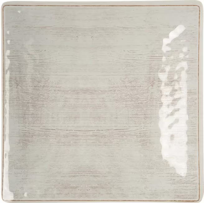 8.5 Inch Buff Grove Melamine Square Salad Plate with stain and chip resistant construction. Dishwasher safe and ideal for commercial or home dining.