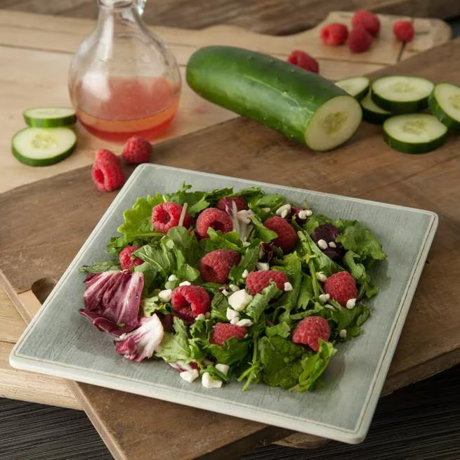 8.5" Smoke Grove Melamine Square Salad Plate with stain resistant, chip resistant construction. Dishwasher safe for commercial and home dining.