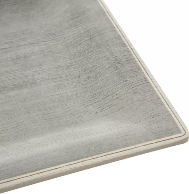 8.5" Smoke Grove Melamine Square Salad Plate with stain resistant, chip resistant construction. Dishwasher safe for commercial and home dining.