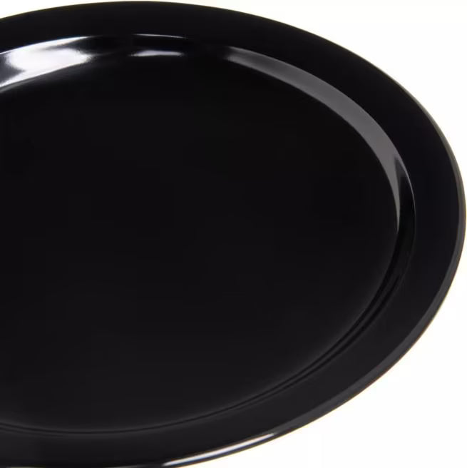7.25" Black Melamine Sandwich Plate with break-resistant, stain-resistant, dishwasher-safe construction. Ideal for cafés, restaurants, catering, and home dining.