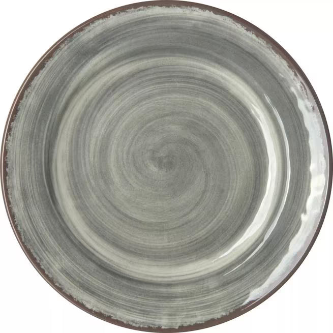 7 Inch Smoke Melamine Bread and Butter Plate with commercial grade, break resistant construction. Ideal for serving bread, pastries, desserts, and appetizers in restaurants, catering, and home dining.