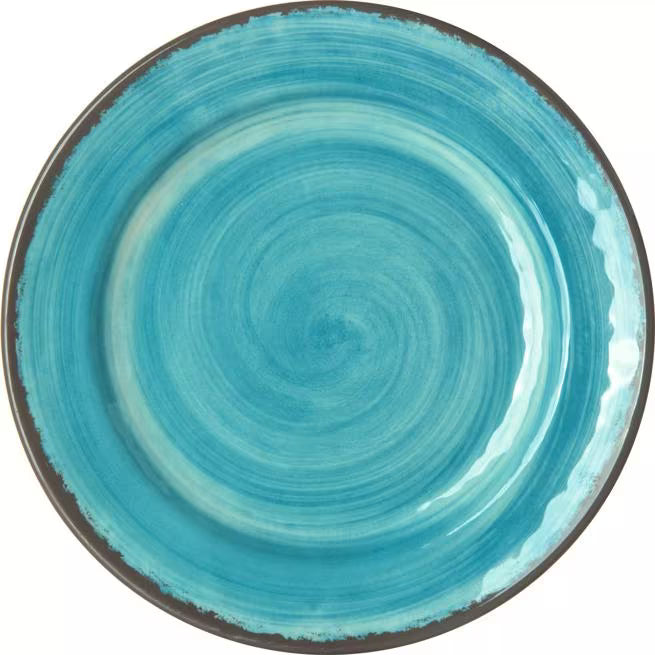 7 Inch Aqua Melamine Bread and Butter Plate with commercial grade, break resistant construction. Ideal for serving bread, pastries, desserts, and appetizers in restaurants, catering, and home dining.