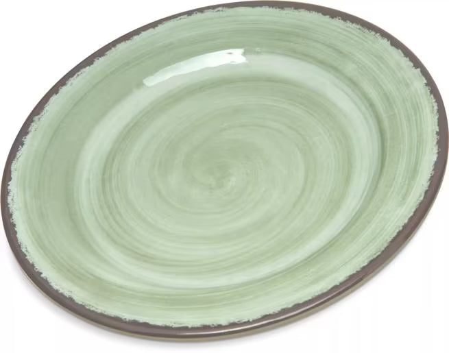 7 Inch Jade Melamine Bread and Butter Plate with commercial grade, break resistant construction. Ideal for serving bread, pastries, desserts, and appetizers in restaurants, catering, and home dining.