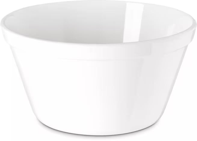 8.4 oz White Polycarbonate Bouillon Bowl Cup with scratch resistant surface and break resistant construction. Ideal for soups, bouillon, chili, restaurants, catering, and commercial foodservice.