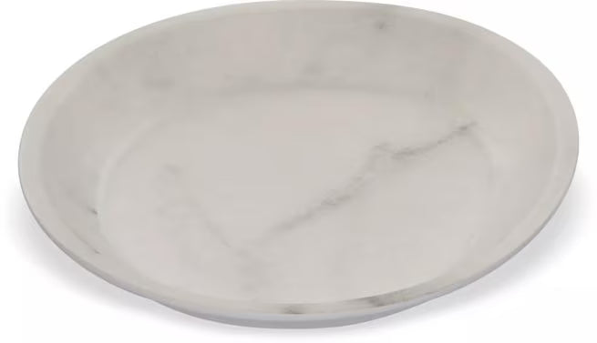 10 Inch Marble Ridge Melamine Coupe Plate with a premium matte finish and shatter resistant construction. Ideal for restaurants, cafes, catering, buffets, and modern table presentations.