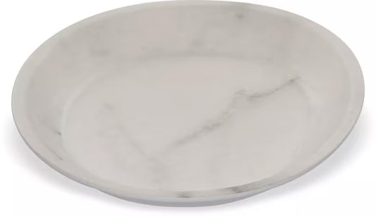 10 Inch Marble Ridge Melamine Coupe Plate with a premium matte finish and shatter resistant construction. Ideal for restaurants, cafes, catering, buffets, and modern table presentations.