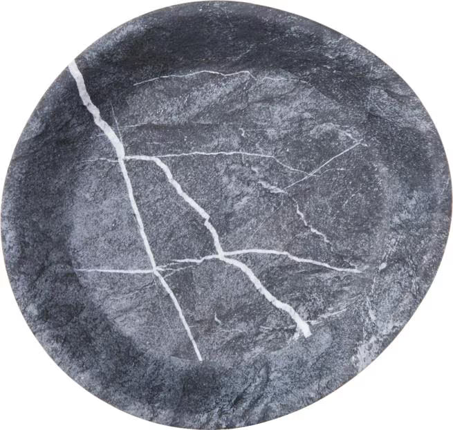 10 Inch Soapstone Ridge Melamine Coupe Plate with a premium matte finish and shatter resistant construction. Ideal for restaurants, cafes, catering, buffets, and modern table presentations.
