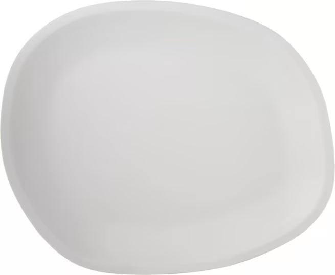 18 Inch Cement Ridge Melamine Oblong Platter with a premium matte finish and shatter resistant construction. Ideal for restaurants, catering, buffets, banquet service, and elegant food presentations.