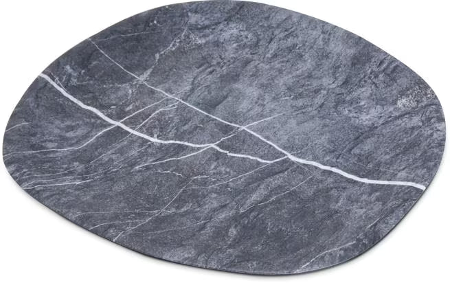 18 Inch Soapstone Ridge Melamine Oblong Platter with a premium matte finish and shatter resistant construction. Ideal for restaurants, catering, buffets, banquet service, and elegant food presentations.