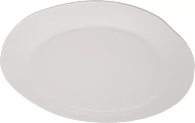 9 Inch Cement Ridge Melamine Rimless Plate with a premium matte finish and seamless rimless design. Commercial grade, shatter resistant dinnerware for restaurants, cafes, catering, and home dining.