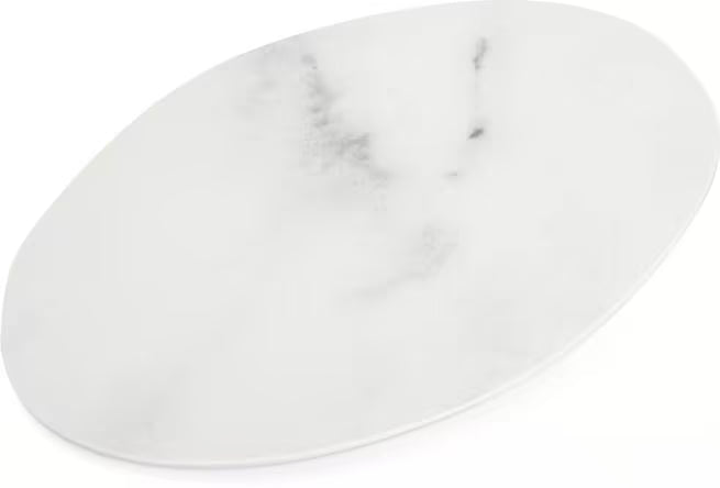 9 Inch Marble Ridge Melamine Rimless Plate with a premium matte finish and seamless rimless design. Commercial grade, shatter resistant dinnerware for restaurants, cafes, catering, and home dining.