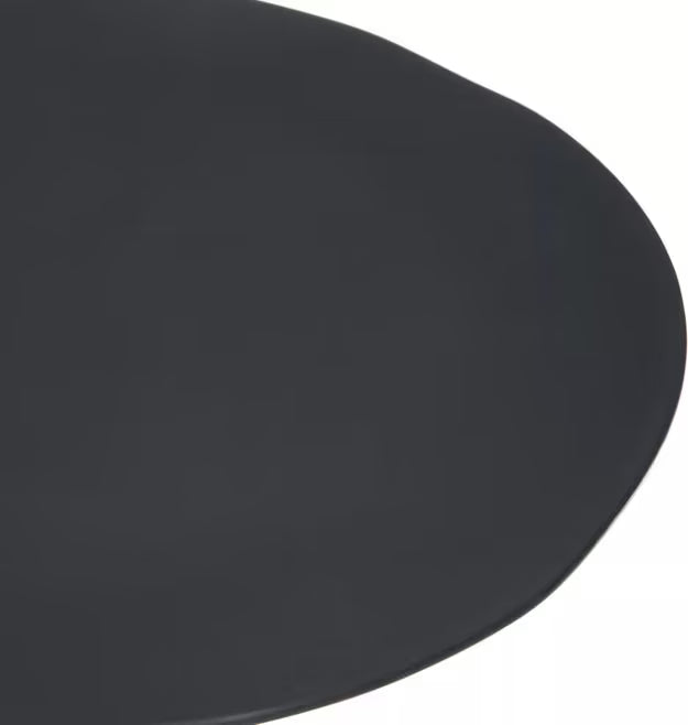 9 Inch Slate Ridge Melamine Rimless Plate with a premium matte finish and seamless rimless design. Commercial grade, shatter resistant dinnerware for restaurants, cafes, catering, and home dining.
