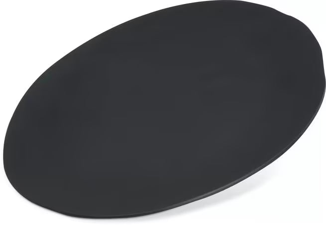 9 Inch Slate Ridge Melamine Rimless Plate with a premium matte finish and seamless rimless design. Commercial grade, shatter resistant dinnerware for restaurants, cafes, catering, and home dining.