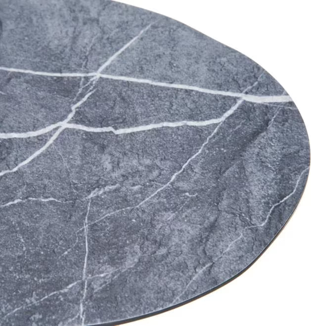 9 Inch Soapstone Ridge Melamine Rimless Plate with a premium matte finish and seamless rimless design. Commercial grade, shatter resistant dinnerware for restaurants, cafes, catering, and home dining.