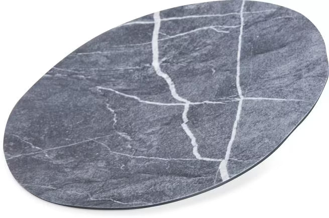 9 Inch Soapstone Ridge Melamine Rimless Plate with a premium matte finish and seamless rimless design. Commercial grade, shatter resistant dinnerware for restaurants, cafes, catering, and home dining.