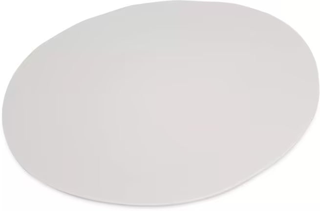 11 Inch Cement Ridge Melamine Rimless Plate with a premium matte finish and seamless rimless design. Commercial grade, shatter resistant dinnerware for restaurants, cafes, catering, and home dining.
