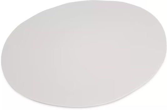 11 Inch Cement Ridge Melamine Rimless Plate with a premium matte finish and seamless rimless design. Commercial grade, shatter resistant dinnerware for restaurants, cafes, catering, and home dining.