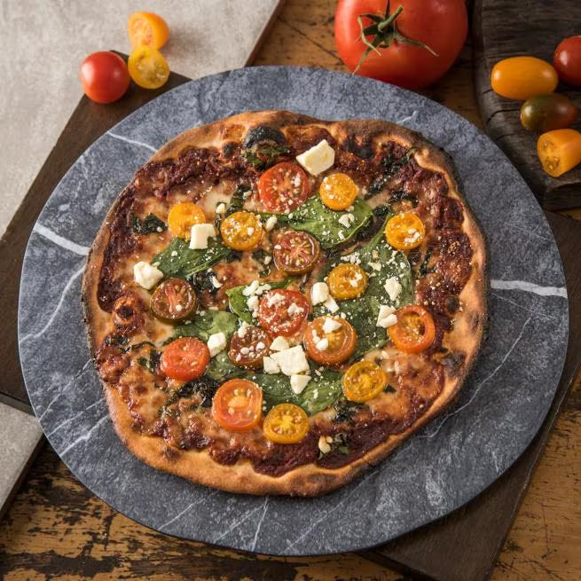 11 Inch Soapstone Ridge Melamine Rimless Plate with a premium matte finish and seamless rimless design. Commercial grade, shatter resistant dinnerware for restaurants, cafes, catering, and home dining.