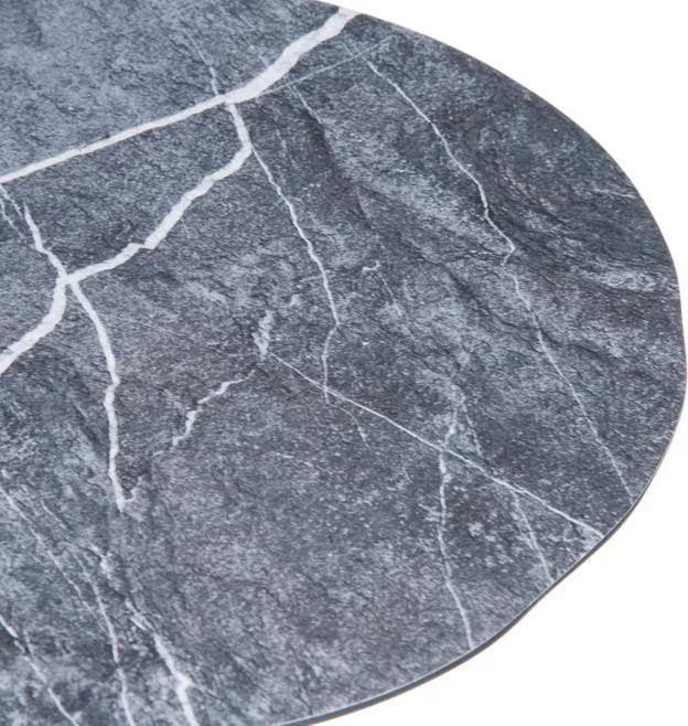 11 Inch Soapstone Ridge Melamine Rimless Plate with a premium matte finish and seamless rimless design. Commercial grade, shatter resistant dinnerware for restaurants, cafes, catering, and home dining.