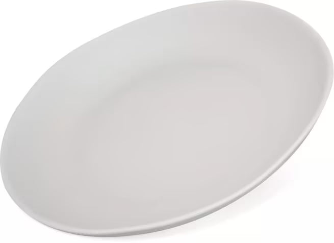 9 Inch Cement Ridge Melamine Salad Plate with a premium matte finish and commercial grade durability. Shatter resistant dinnerware ideal for restaurants, cafes, catering, and home dining.