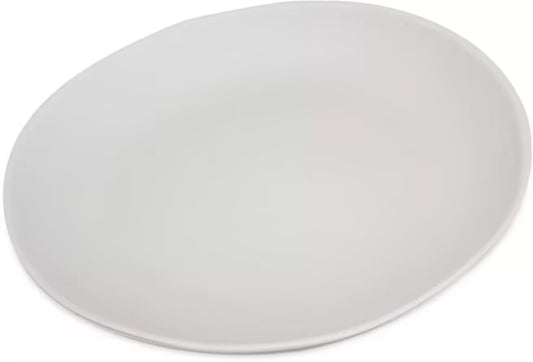 10.5 Inch Cement Ridge Melamine Dinner Plate with a premium matte finish and commercial grade durability. Shatter resistant dinnerware ideal for restaurants, cafes, catering, buffets, and home dining.