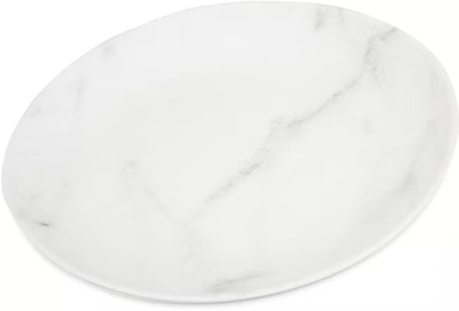 10.5 Inch Marble Ridge Melamine Dinner Plate with a premium matte finish and commercial grade durability. Shatter resistant dinnerware ideal for restaurants, cafes, catering, buffets, and home dining.