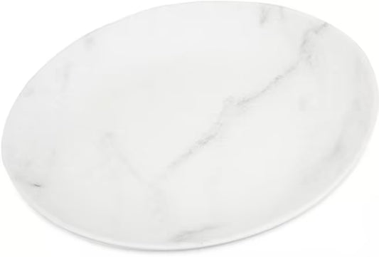 10.5 Inch Marble Ridge Melamine Dinner Plate with a premium matte finish and commercial grade durability. Shatter resistant dinnerware ideal for restaurants, cafes, catering, buffets, and home dining.