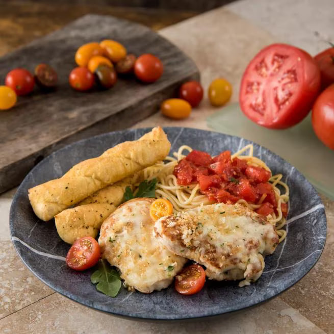 10.5 Inch Soapstone Ridge Melamine Dinner Plate with a premium matte finish and commercial grade durability. Shatter resistant dinnerware ideal for restaurants, cafes, catering, buffets, and home dining.
