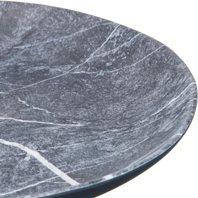 10.5 Inch Soapstone Ridge Melamine Dinner Plate with a premium matte finish and commercial grade durability. Shatter resistant dinnerware ideal for restaurants, cafes, catering, buffets, and home dining.