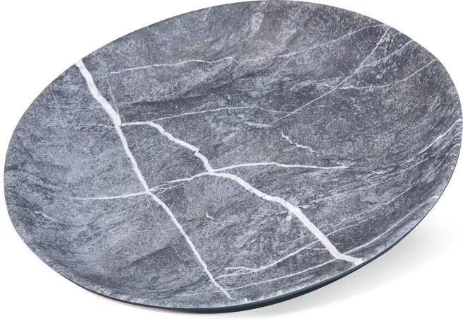 10.5 Inch Soapstone Ridge Melamine Dinner Plate with a premium matte finish and commercial grade durability. Shatter resistant dinnerware ideal for restaurants, cafes, catering, buffets, and home dining.