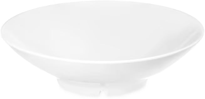 46 oz White Melamine Shallow Open Vegetable Bowl with commercial grade durability and temperature insulated construction. Ideal for restaurants, cafes, catering, buffets, outdoor dining, and home entertaining.