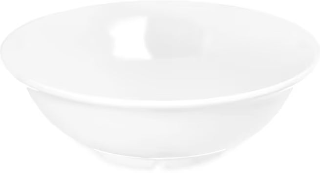57 oz White Melamine Footed Serving Bowl with commercial grade durability, reinforced construction, and temperature insulated design. Stain resistant and chip resistant for restaurants, cafes, catering, buffets, and home dining.
