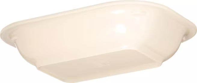 28 oz Tan Melamine Rectangle Baker Server with commercial grade durability and traditional styling. Stain resistant, chip resistant, and temperature insulated for restaurants, cafes, catering, buffets, and home dining.