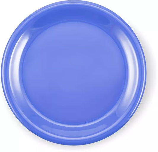 9 Inch Ocean Blue Sierrus Melamine Narrow Rim Dinner Plate with commercial grade durability shatter resistant construction and temperature insulated design. Ideal for restaurants cafes hospitals schools catering and home dining.