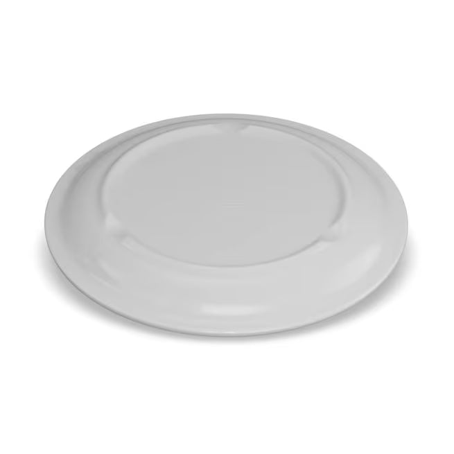 7.25 Inch Bone Sierrus Melamine Narrow Rim Salad Plate with commercial grade durability shatter resistant construction and temperature insulated design. Ideal for restaurants cafes hospitals schools catering and home dining.