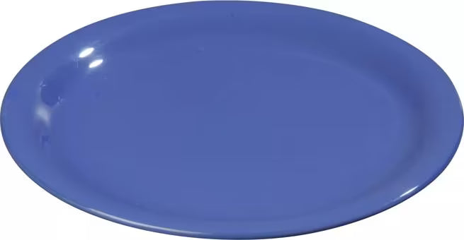 6.5 Inch Ocean Blue Sierrus Melamine Narrow Rim Pie Plate with commercial grade durability shatter resistant construction and temperature insulated design. Ideal for restaurants cafes bakeries catering and home dining.