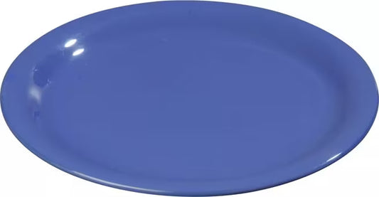 6.5 Inch Ocean Blue Sierrus Melamine Narrow Rim Pie Plate with commercial grade durability shatter resistant construction and temperature insulated design. Ideal for restaurants cafes bakeries catering and home dining.