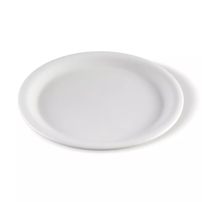 6.5 Inch Bone Sierrus Melamine Narrow Rim Pie Plate with commercial grade durability shatter resistant construction and temperature insulated design. Ideal for restaurants cafes bakeries catering and home dining.