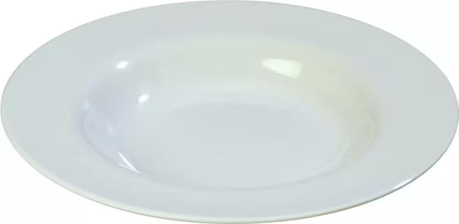 20 oz White Sierrus Melamine Chef Salad Pasta Bowl with commercial grade durability, shatter resistant construction and temperature insulated design. Perfect for salads, pasta, grain bowls and foodservice applications.