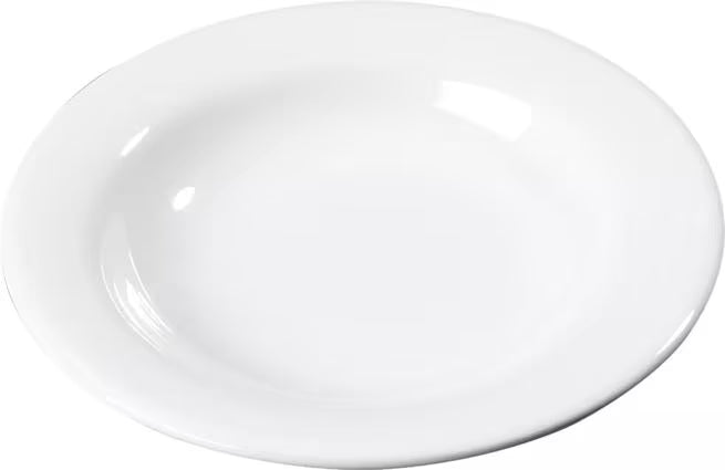 4.5 oz White Sierrus Melamine Rimmed Fruit Bowl with commercial grade durability, shatter resistant construction and temperature insulated design. Ideal for fruit, yogurt, desserts, snacks and foodservice applications.