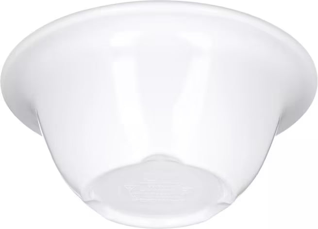 10 oz White Sierrus Melamine Rimmed Nappie Bowl with commercial grade durability, shatter resistant construction and temperature insulated design. Perfect for soups, cereals, salads, desserts and foodservice applications.