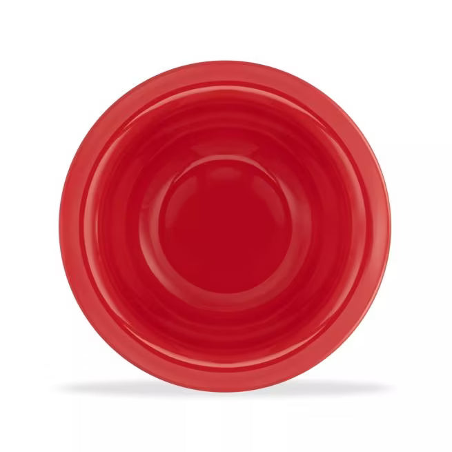 4.5 oz Red Sierrus Melamine Rimmed Fruit Bowl with commercial grade durability, shatter resistant construction and temperature insulated design. Ideal for fruit, yogurt, desserts, snacks and foodservice applications.