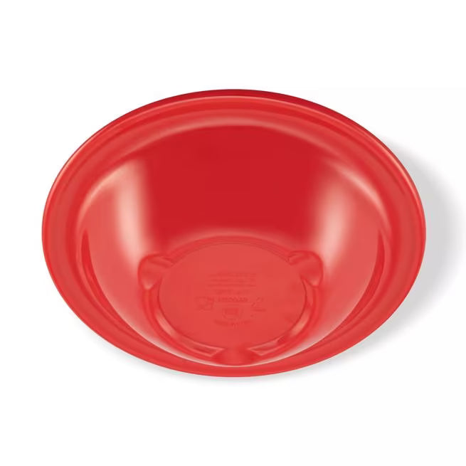 4.5 oz Red Sierrus Melamine Rimmed Fruit Bowl with commercial grade durability, shatter resistant construction and temperature insulated design. Ideal for fruit, yogurt, desserts, snacks and foodservice applications.