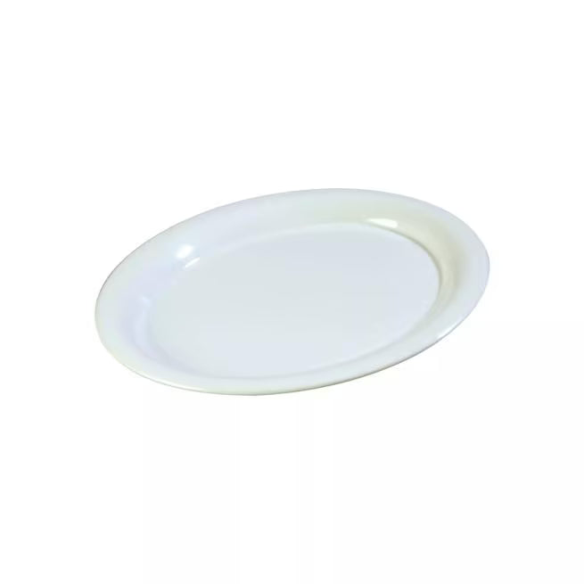 12 x 9 Inch White Sierrus Melamine Oval Platter Tray with commercial grade durability, shatter resistant construction and temperature insulated design. Perfect for appetizers, seafood, entrees and shared dishes.