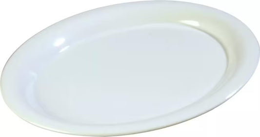 12 x 9 Inch White Sierrus Melamine Oval Platter Tray with commercial grade durability, shatter resistant construction and temperature insulated design. Perfect for appetizers, seafood, entrees and shared dishes.