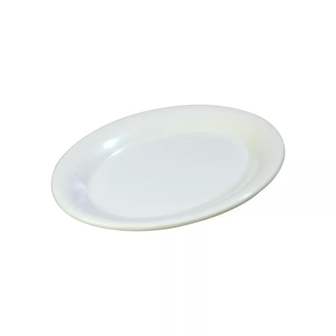 9.5 x 7.25 Inch White Sierrus Melamine Oval Platter Tray with commercial grade durability, shatter resistant construction and temperature insulated design. Perfect for appetizers, sandwiches, seafood, desserts and individual entrees.