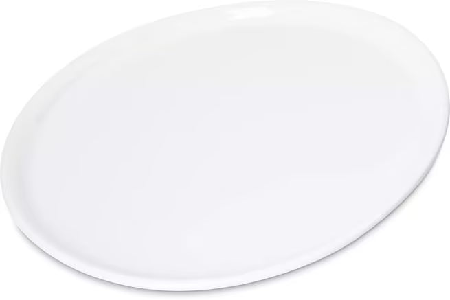 9 Inch White Stadia Melamine Salad Plate with commercial grade break resistant construction and a modern organic shape. Perfect for serving salads, appetizers, desserts, bread and side dishes.