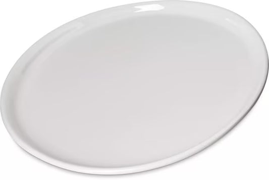 9 Inch Greige Stadia Melamine Salad Plate with commercial grade break resistant construction and a modern organic shape. Perfect for serving salads, appetizers, desserts, bread and side dishes.
